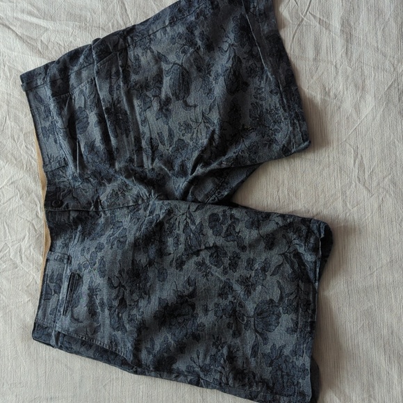 Blue Floral Print Shorts - Picture 1 of 2